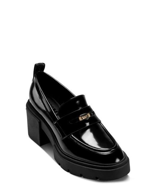 DKNY Black Tovella Penny Loafer Platform Pump