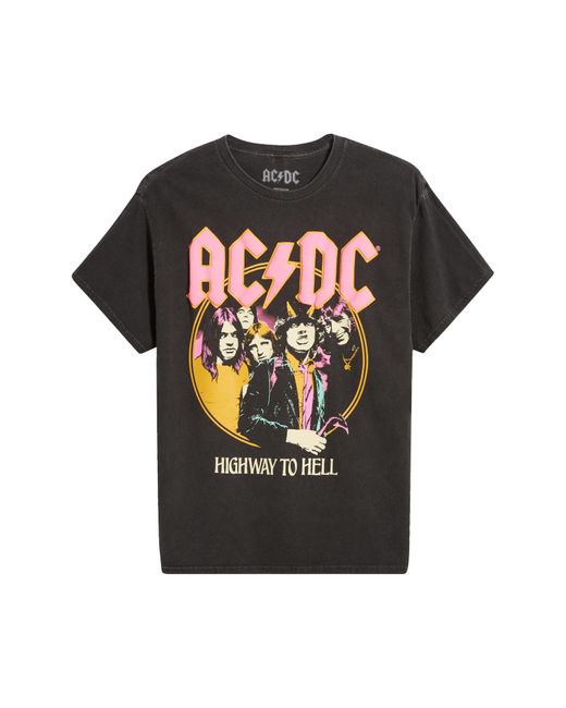 Merch Traffic Black Ac/dc Highway To Hell Graphic T-shirt for men