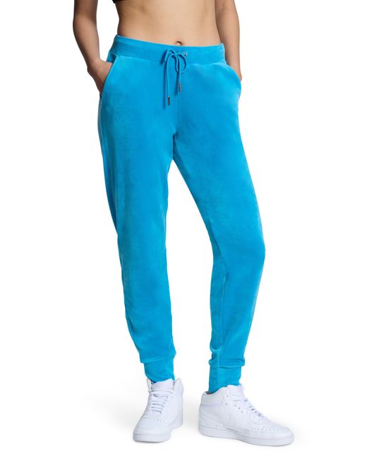Juicy Couture Blue Juicy Coutour Embellished Velour Joggers In Turquoise Flash At Nordstrom Rack