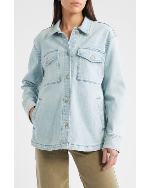 Faherty Brand Blue Holden Denim Shirt Jacket