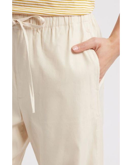 Rag & Bone Natural Logan Drawstring Linen Blend Pants