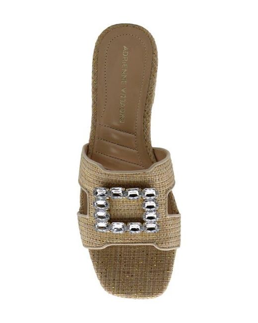 Adrienne Vittadini Natural Pierre Slide Sandal
