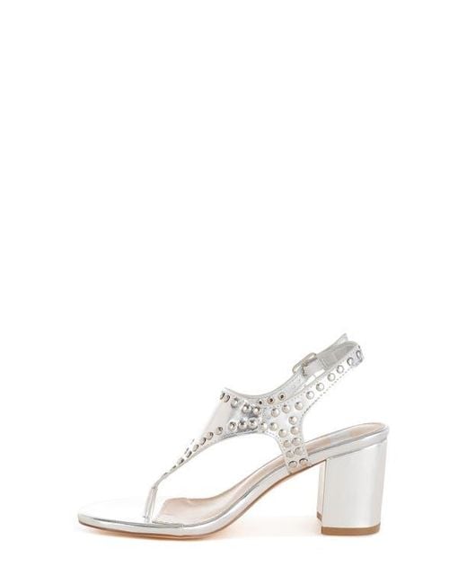 Rag & Co White Chan Studded Sandal