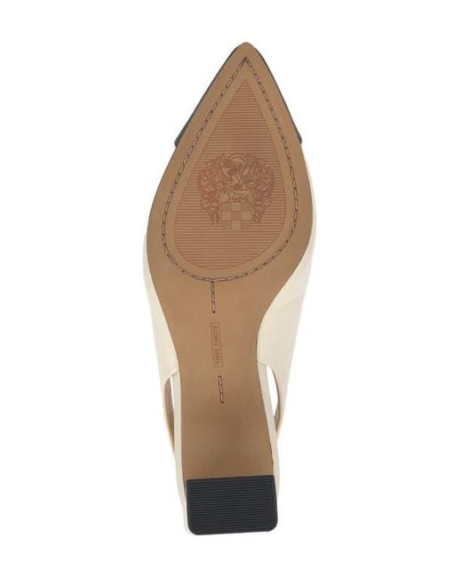 Vince Camuto Natural Hamden Slingback Pointed Cap Toe Pump