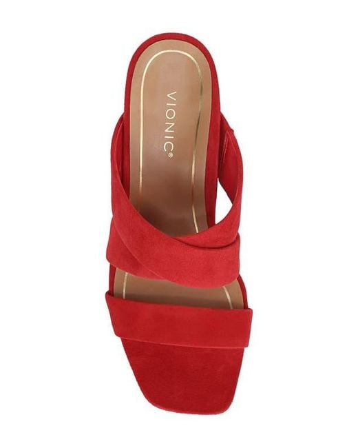 Vionic Red Merlot Slide Sandal