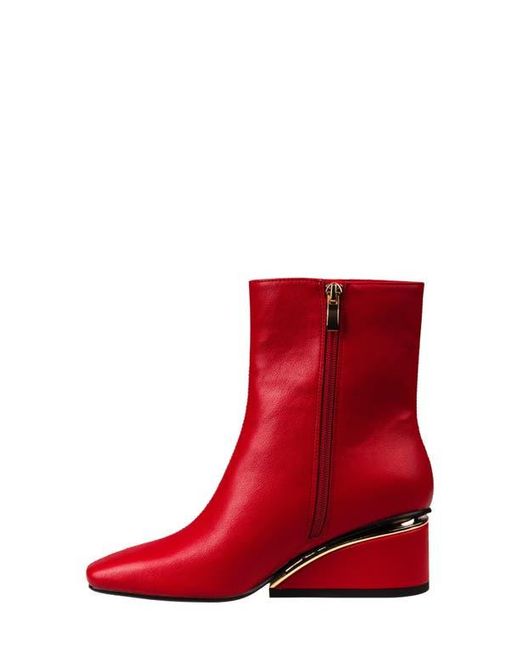 Ninety Union Red Mona Square Toe Wedge Boot