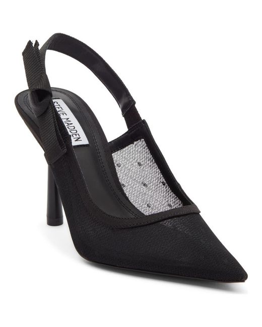 Steve Madden Black Stefani Slingback Pump
