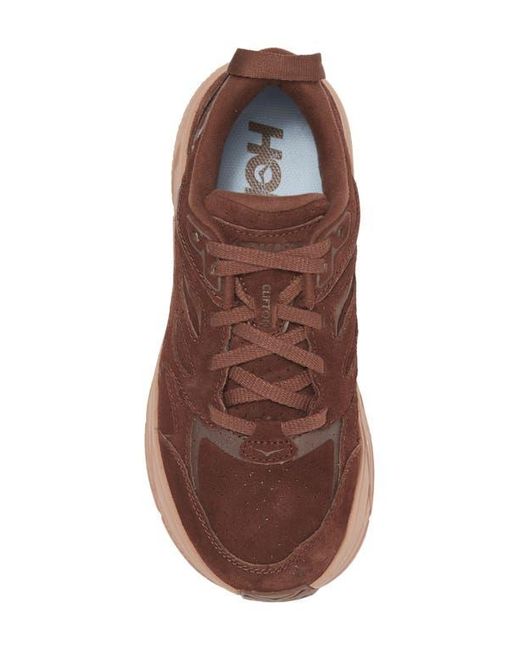 Hoka One One Brown Gender Inclusive Clifton L Suede Sneaker