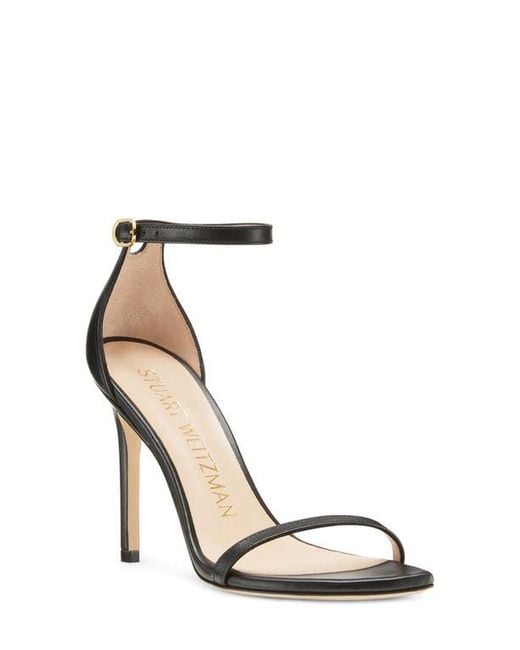 Stuart Weitzman Metallic Nudistcurve Ankle Strap Sandal