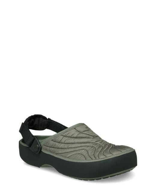 CROCSTM Green Classic Quilted Clog for men