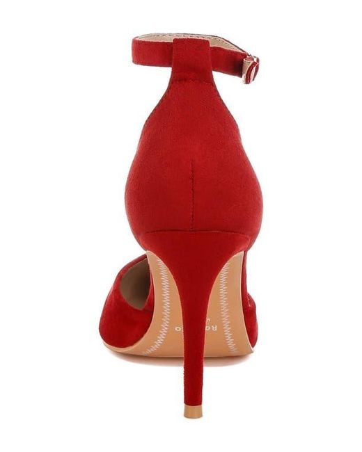 Rag & Co Red Ushra Pointed Toe Pump