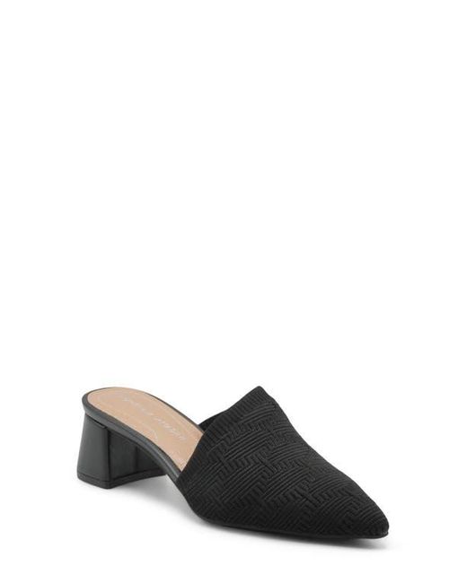 Adrienne Vittadini Black Sana Pointed Toe Slide Sandal