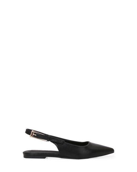 BERNESS Black Caitriona Pointed Toe Slingback Flat