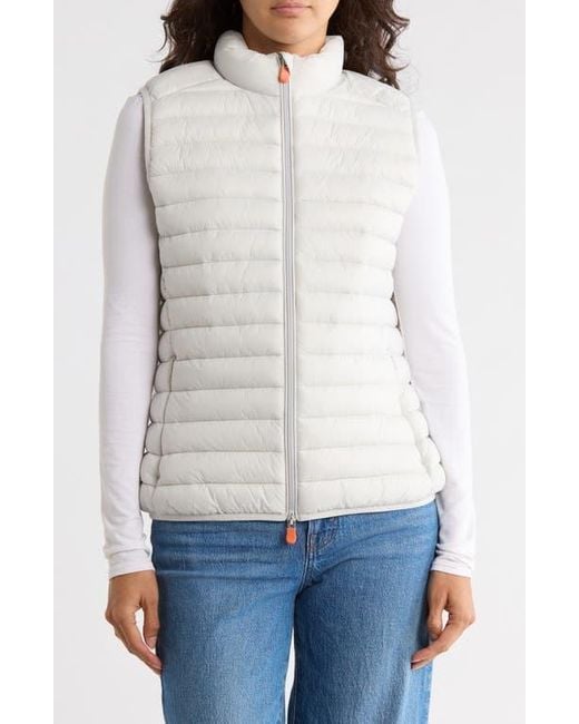 Save The Duck White Neomi Puffer Vest