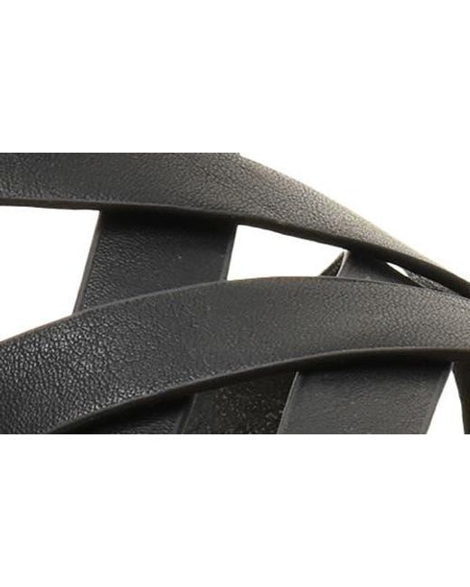 Taryn Rose Black Lasercut Slide Sandal