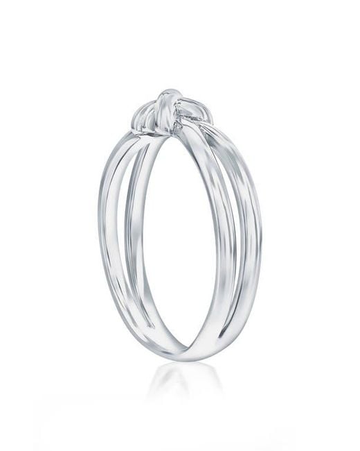 Simona Metallic Knot Textured Ring