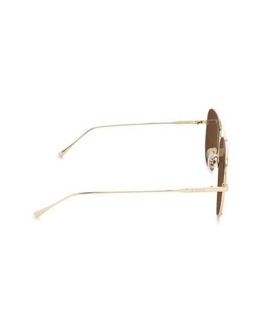 DIFF Brown Oversized Aviator Sunglasses