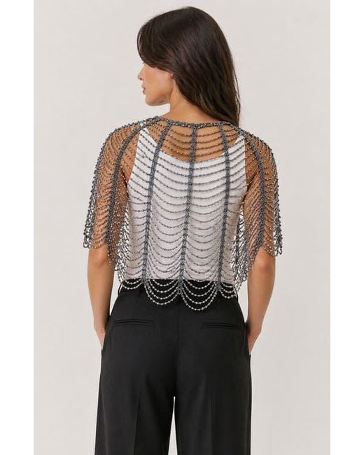 Saachi Metallic Beaded Capelet