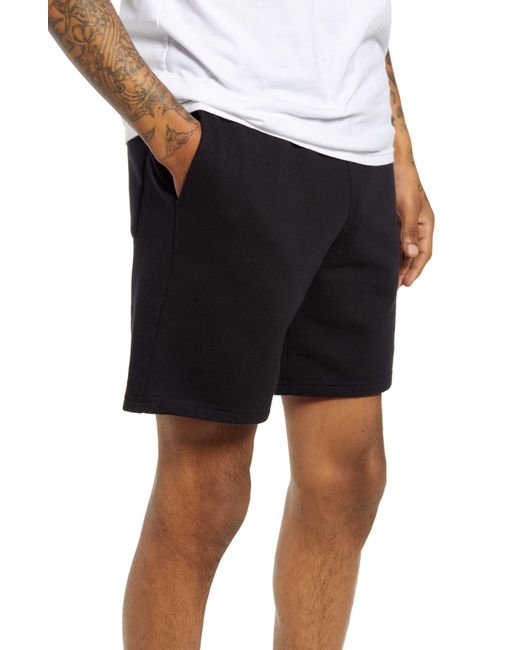 BP. Black Fleece Drawstring Shorts for men