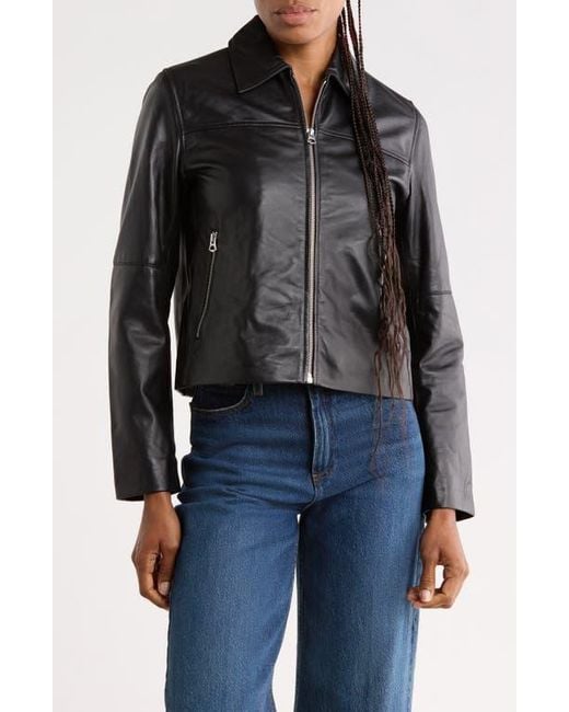 Rag & Bone Black Cass Leather Moto Jacket