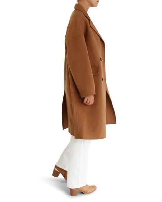 Belle & Bloom Brown Amnesia Oversize Double Breasted Wool Blend Coat
