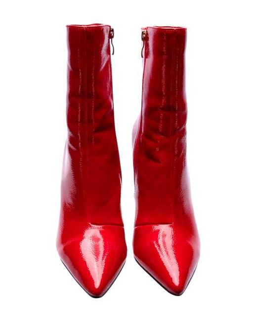 Ninety Union Red Princess Inverted Heel Patent Bootie