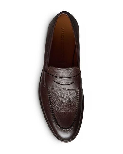 Allen Edmonds Mens Dark Choco Brown Damon Pebbled Leather Penny Loafers 11.5 D Allen Edmonds Mens Dark Choco Brown Damon Pebbled Leather  main image 2