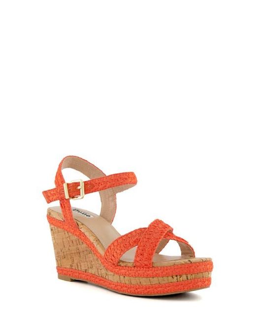 Dune Red Kelisa Woven Wedge Sandal