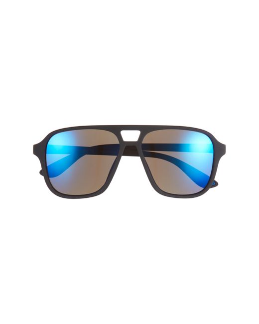 Hurley Blue 57mm Polarized Aviator Sunglasses for men