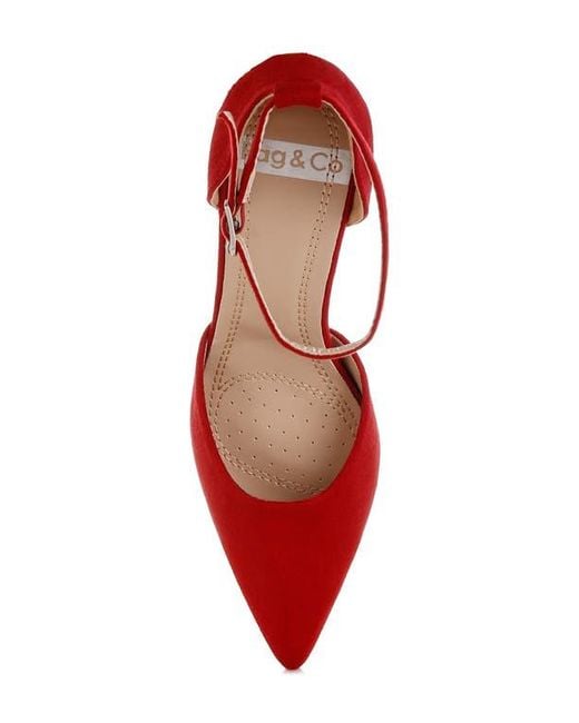 Rag & Co Red Ushra Pointed Toe Pump