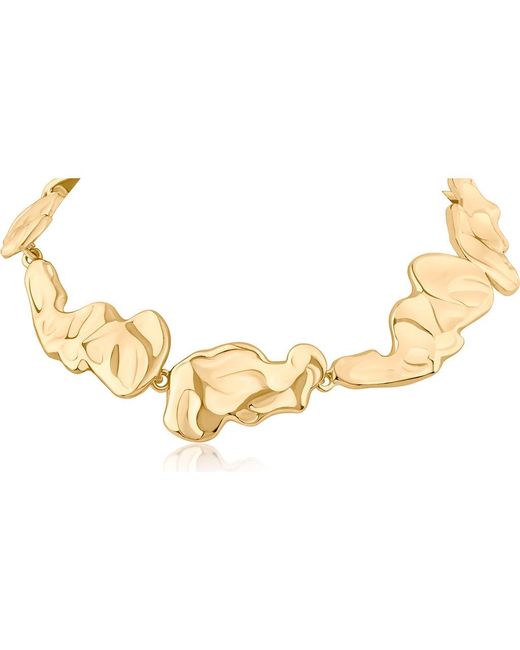 Jardin Metallic Liquid Metal Collar Necklace