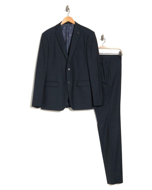 John Varvatos Wool Blend 2-piece Jacket & Pants Suit Set In Green/blue At Nordstrom Rack for men