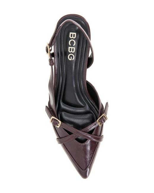 BCBGeneration White Kiran Slingback Kitten Heel Pump
