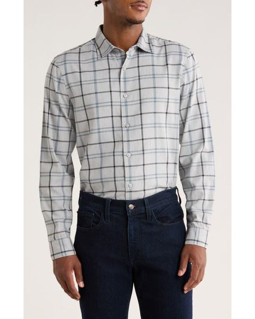 Nordstrom Gray Flannel Button-Up Shirt for men