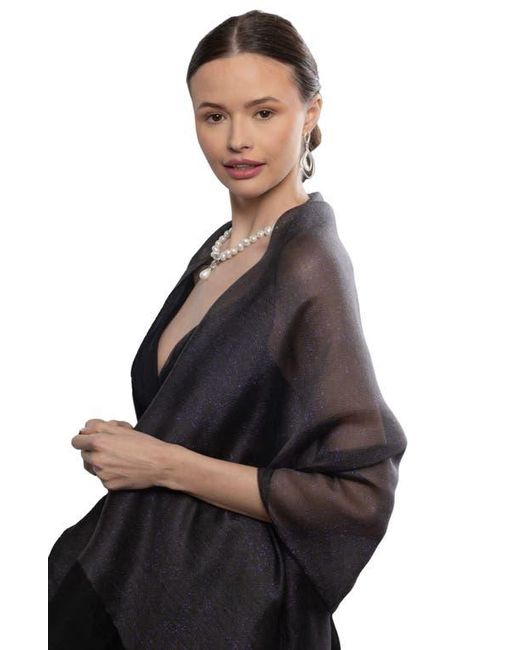 Saachi Gray Sheer Silk Scarf