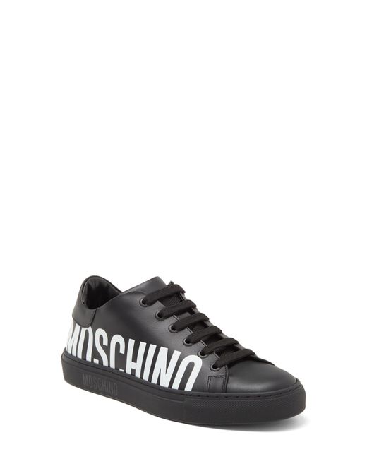 Moschino Black Logo Leather Sneaker