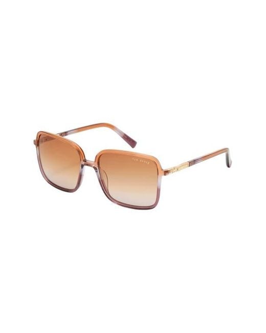 Ted Baker Brown 56Mm Gradient Square Sunglasses