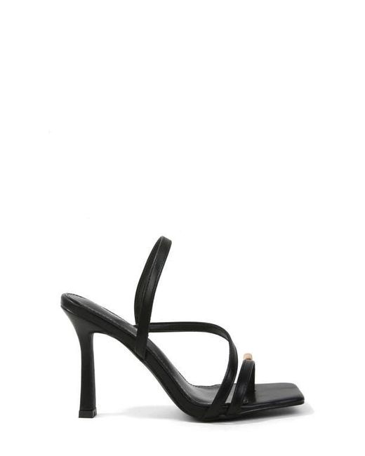 BERNESS Black Hildegarde Toe Loop Sandal
