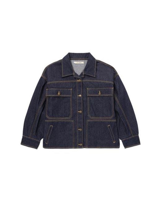 Honor The Gift Blue Oversize Carpenter Jacket
