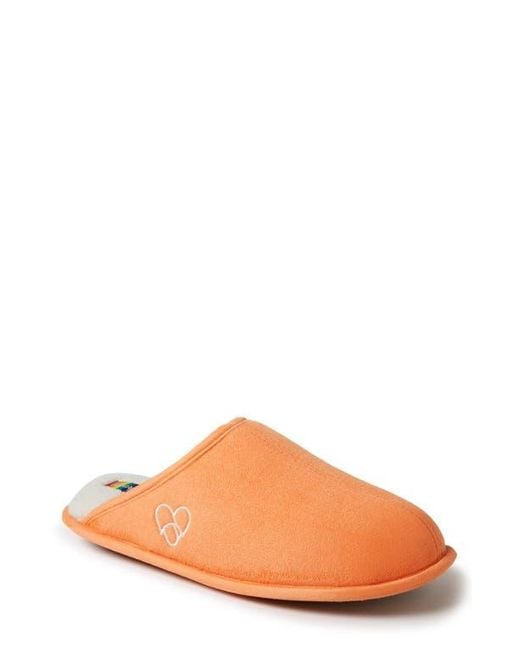 Dearfoams Orange Riley Pride Scuff Slipper for men