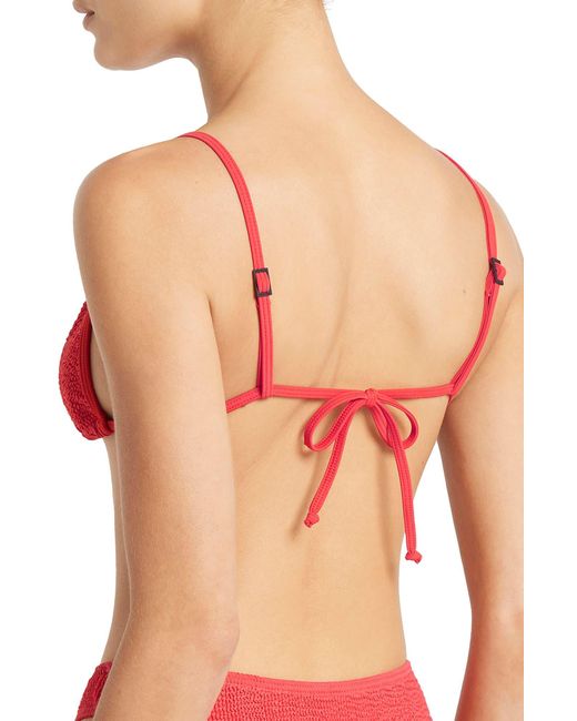Bondeye Red Bond-eye Luana Triangle Bikini Top