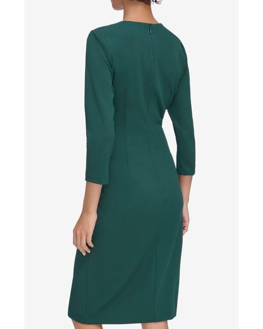 Calvin Klein Zip Sheath Dress in Green | Lyst