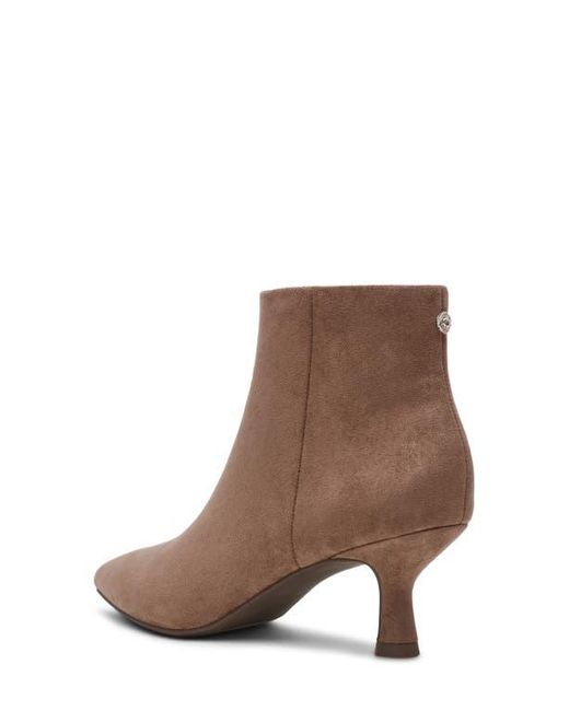 Anne Klein Brown Francesca Kitten Heel Bootie
