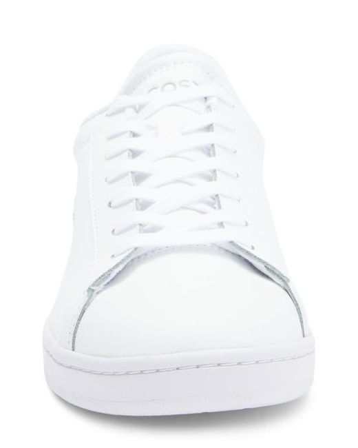 Lacoste White Carnaby Low Lace-Up Sneaker for men