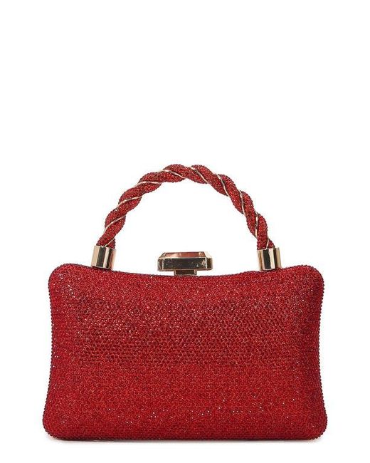 BERNESS Red Rhinestone Clutch