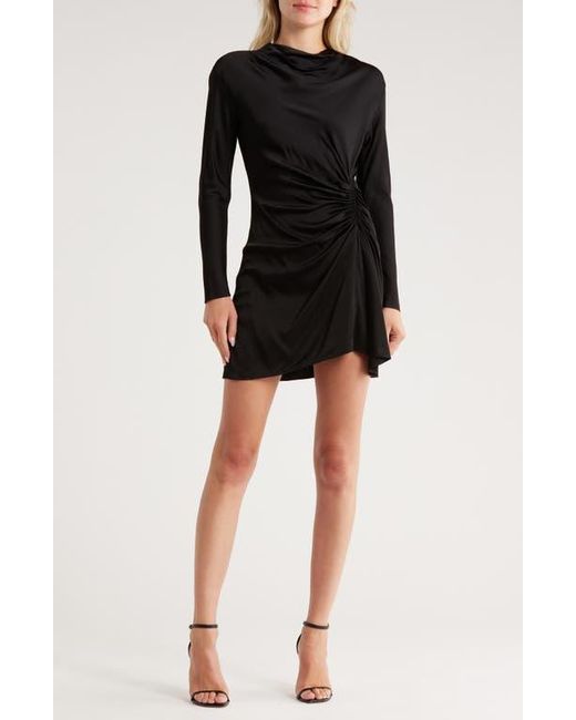 A.L.C. Black Georgia Long Sleeve Ruched Dress