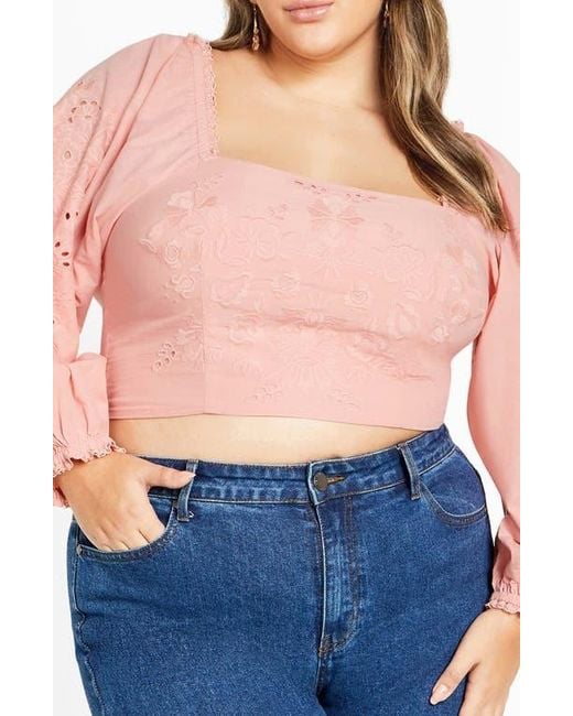 City Chic Blue Willow Top