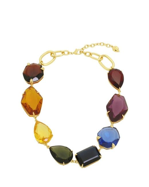 Kurt Geiger Blue Mix Stone Crystal Necklace