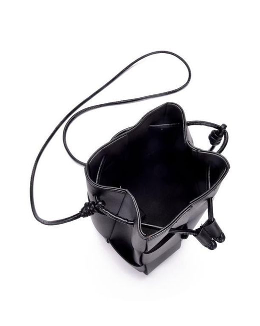 Adornia Black Patchwork Bucket Bag