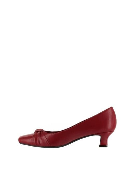 Easy Street Red Waive Square Toe Pump